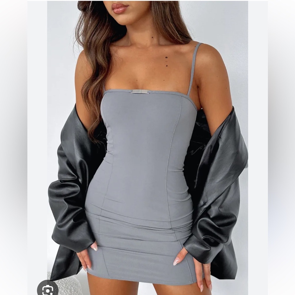 NWT White Fox Gray Mini Dress